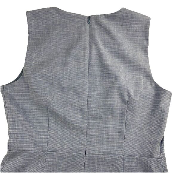 Banana Republic Chambray Sheath Dress Sleeveless Round Neck Light Blue-12 - Picture 15 of 16
